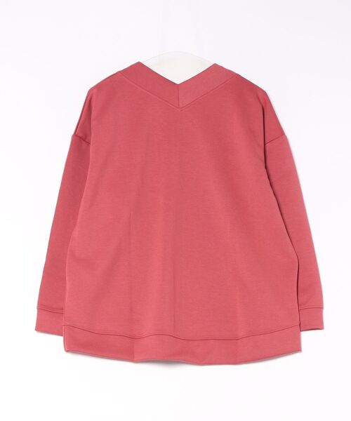 BELLUNA PLUS(ベルーナ)の「もっちりん!Vネックチュニック(Tシャツ/カットソー・レディース・アイボリー/グリーン/コーラル/ブラック・LARGE/MEDIUM/X-LARGE)」の12枚目の写真