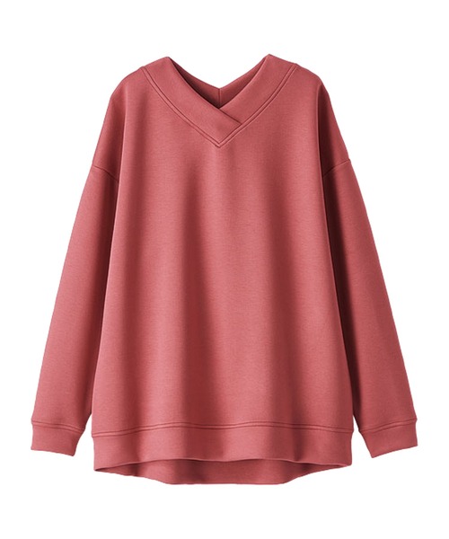 BELLUNA PLUS(ベルーナ)の「もっちりん!Vネックチュニック(Tシャツ/カットソー・レディース・アイボリー/グリーン/コーラル/ブラック・LARGE/MEDIUM/X-LARGE)」の10枚目の写真