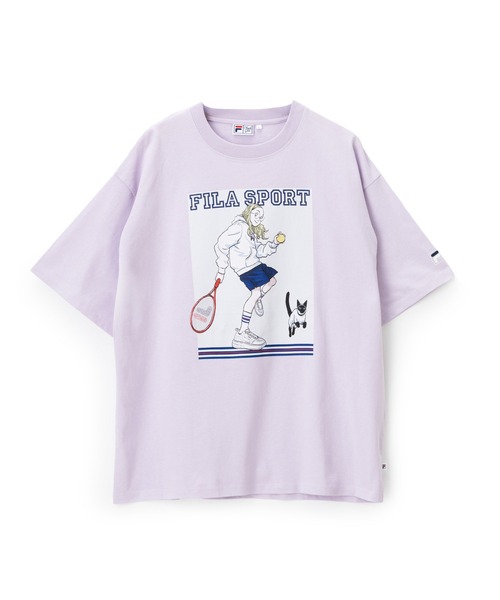 FILA(フィラ)の「SAITOH YUSUKE×FILA GRAPHIC TEE / サイトウユウスケ×フィラ グラフィックティーシャツ(Tシャツ/カットソー・レディース・ラベンダー/ホワイト・XL/L/M/S)」の9枚目の写真