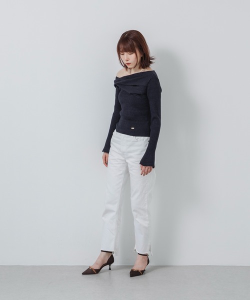 EVOL(イーボル)の「【美脚効果あり・クッション入り】5.5cmリボンストラップセパレートパンプス CB23885(パンプス・レディース・ブラウン/ブラック/ベージュ・23.5cm/24.0cm/24.5cm/23.0cm/22.0cm/22.5cm/25.0cm)」の9枚目の写真