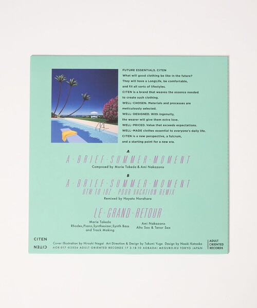 CITEN(シテン)の「【別注】<Adult Oriented Records×LGR×NAGAI×CITEN>12EP(レコード・メンズ・その他1・FREE)」の2枚目の写真