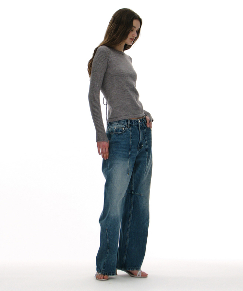 PARTIMENTO WOMEN(パルティメントウィメン)の「オープンバックニットトップ_メランジ(ニット/セーター・レディース・グレー・MEDIUM/SMALL)」の12枚目の写真