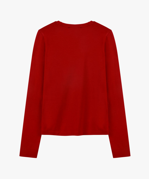 38COMEONCOMMON(38カモンコモン)の「Silky Touch Slim Long Sleeve (Red)(Tシャツ/カットソー・レディース・その他・FREE)」の2枚目の写真