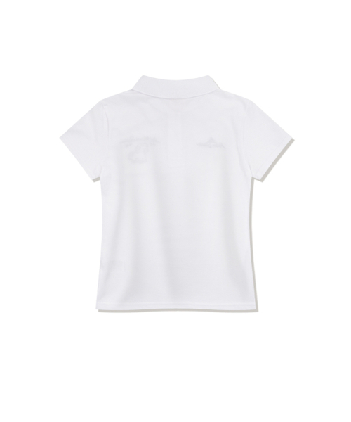 FABULOUS ARCHIVE（ファビュラスアーカイブ）の「ホルストイ刺繍ポロクロップ半袖Tシャツホワイト(FCG2TS780W)（Tシャツ/カットソー・レディース・ホワイト・SMALL）」の4枚目の写真