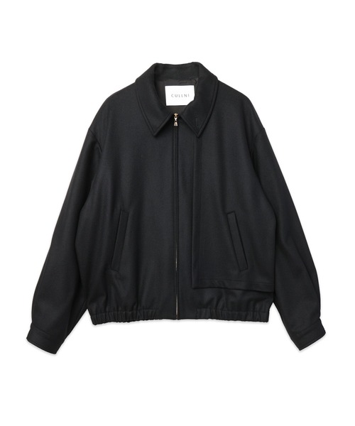 CULLNI(クルニ)の「Signature Melton Asymmetrical Layered Zip Up Blouson(ブルゾン・メンズ・ネイビー/ブルーグレー/ブラック/アッシュブラウン・0/1/2)」の2枚目の写真