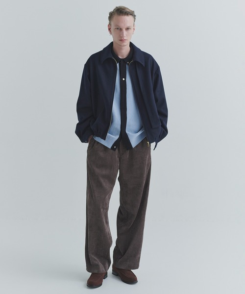 CULLNI(クルニ)の「Signature Melton Asymmetrical Layered Zip Up Blouson(ブルゾン・メンズ・ネイビー/ブルーグレー/ブラック/アッシュブラウン・0/1/2)」の5枚目の写真