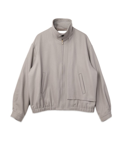 CULLNI(クルニ)の「Signature Melton Asymmetrical Layered Zip Up Blouson(ブルゾン・メンズ・ネイビー/ブルーグレー/ブラック/アッシュブラウン・0/1/2)」の7枚目の写真