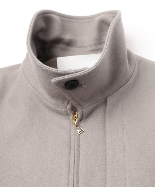 CULLNI(クルニ)の「Signature Melton Asymmetrical Layered Zip Up Blouson(ブルゾン・メンズ・ネイビー/ブルーグレー/ブラック/アッシュブラウン・0/1/2)」の10枚目の写真