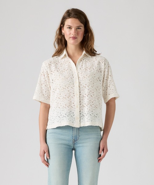 Levi's(リーバイス)の「Levi's/リーバイス ハーリー ショートスリーブ レースシャツ(シャツ/ブラウス・レディース・ホワイト・XS/S/M)」の2枚目の写真