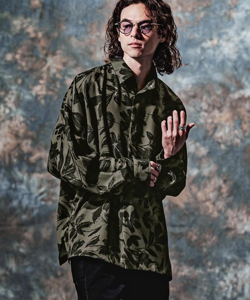 Jih Nunc(ジーヌンク)の「ms6595-ボタニカルスケッチプリントオーバーシャツ(JIH-R1236)(シャツ/ブラウス・メンズ・ホワイト/カーキ/グレー・L/M/S)」の19枚目の写真