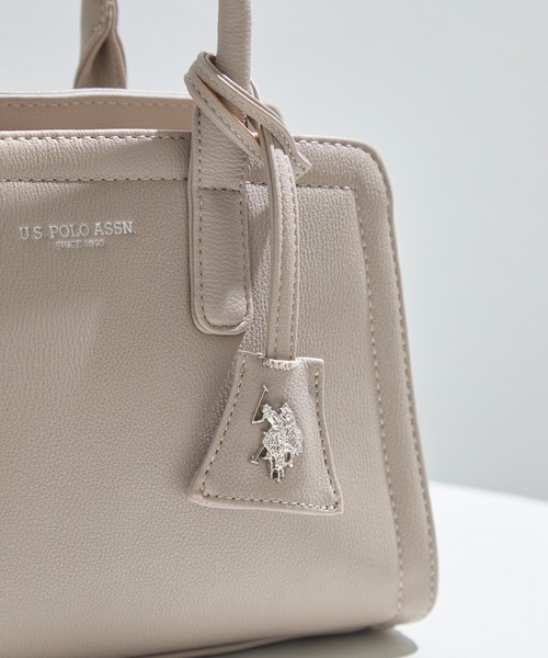U.S. POLO ASSN.(ユーエスポロアッスン)の「【U.S. POLO ASSN.】≪別注≫キーリング付 2WAYスクエアトートバッグ ショルダーバッグ(ショルダーバッグ・レディース・グレイッシュベージュ/ライトベージュ/ブラック・FREE)」の19枚目の写真