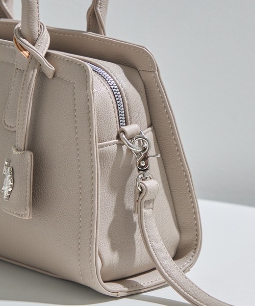 U.S. POLO ASSN.(ユーエスポロアッスン)の「【U.S. POLO ASSN.】≪別注≫キーリング付 2WAYスクエアトートバッグ ショルダーバッグ(ショルダーバッグ・レディース・グレイッシュベージュ/ライトベージュ/ブラック・FREE)」の21枚目の写真
