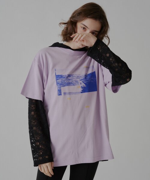 WHIMSIC(ウィムジック)の「【UNISEX/2サイズ展開】 ダイブイントューザワイルド シルクスクリーンプリントT(Tシャツ/カットソー・メンズ・ブラウン/チャコールグレー/パープル・2/1)」の3枚目の写真