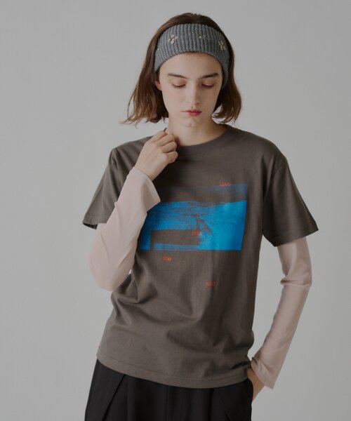 WHIMSIC(ウィムジック)の「【UNISEX/2サイズ展開】 ダイブイントューザワイルド シルクスクリーンプリントT(Tシャツ/カットソー・メンズ・ブラウン/チャコールグレー/パープル・2/1)」の17枚目の写真