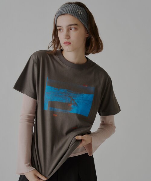 WHIMSIC(ウィムジック)の「【UNISEX/2サイズ展開】 ダイブイントューザワイルド シルクスクリーンプリントT(Tシャツ/カットソー・メンズ・ブラウン/チャコールグレー/パープル・2/1)」の21枚目の写真