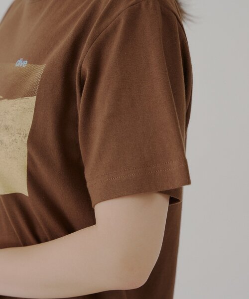 WHIMSIC(ウィムジック)の「【UNISEX/2サイズ展開】 ダイブイントューザワイルド シルクスクリーンプリントT(Tシャツ/カットソー・メンズ・ブラウン/チャコールグレー/パープル・2/1)」の9枚目の写真