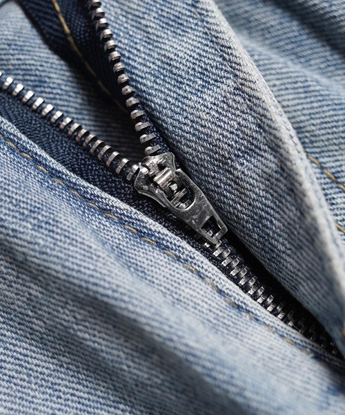 1111clothing（ワンフォークロージング）の「ワイドカーブ デニムジョーツ / Wide Curve Denim Shorts（デニムパンツ・メンズ・ネイビー/ブルー・M/L/XL）」の11枚目の写真