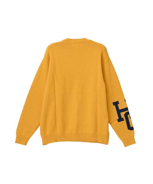 HYSTERIC GLAMOUR(ヒステリックグラマー)の「SPEAK NO EVIL編込 セーター(ニット/セーター・メンズ・イエロー/ブラック/グリーン・SMALL/X-LARGE/LARGE/MEDIUM)」の4枚目の写真