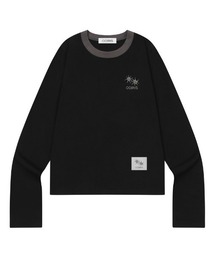 ◇COIRIS◇ブランド直輸入正規品/RORA スモール ロゴ ラウンドネック 長袖 Tシャツ RORA SMALL LOGO ROUND NECK LONG SLEEVE T