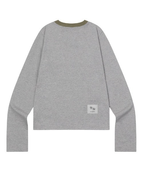 COIRIS(コイリス)の「◇COIRIS◇ブランド直輸入正規品/RORA スモール ロゴ ラウンドネック 長袖 Tシャツ RORA SMALL LOGO ROUND NECK LONG SLEEVE T(Tシャツ/カットソー・レディース・グレー/ブラック/ホワイト・FREE)」の4枚目の写真