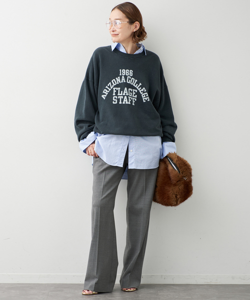 raspail（ラスパイユ）の「【Raspail/ラスパイユ】 WIDE SHIRT（シャツ/ブラウス・レディース・サックスブルー/ホワイト・FREE）」の4枚目の写真