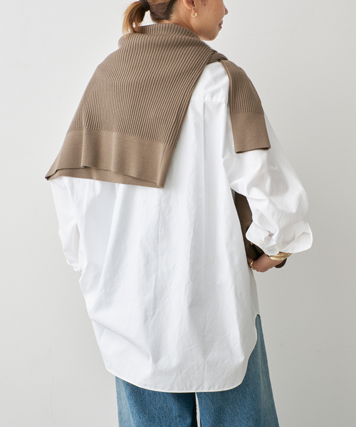 raspail（ラスパイユ）の「【Raspail/ラスパイユ】 WIDE SHIRT（シャツ/ブラウス・レディース・サックスブルー/ホワイト・FREE）」の7枚目の写真