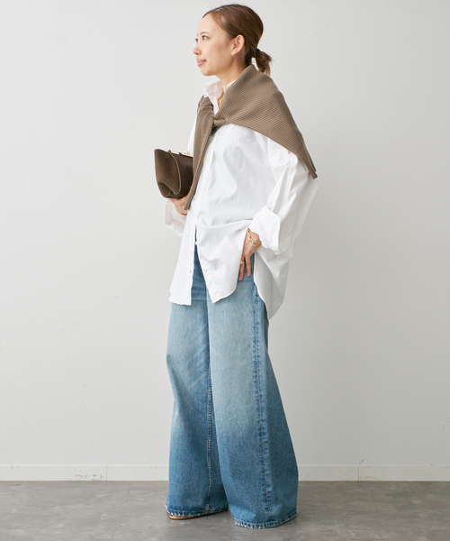 raspail（ラスパイユ）の「【Raspail/ラスパイユ】 WIDE SHIRT（シャツ/ブラウス・レディース・サックスブルー/ホワイト・FREE）」の8枚目の写真