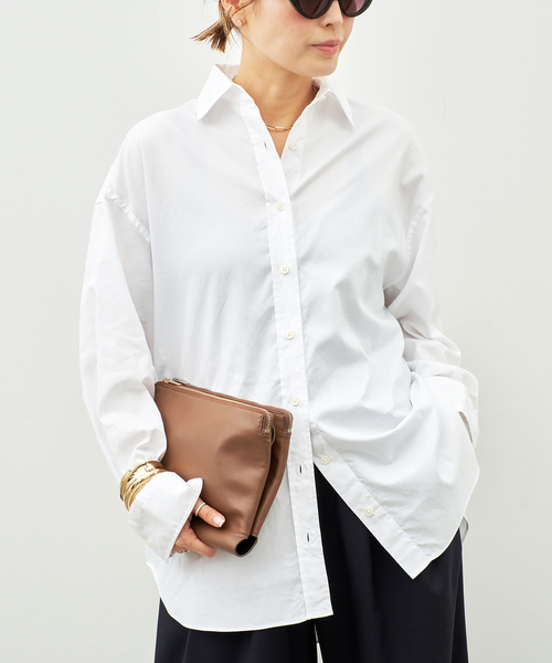 raspail（ラスパイユ）の「【Raspail/ラスパイユ】 WIDE SHIRT（シャツ/ブラウス・レディース・サックスブルー/ホワイト・FREE）」の10枚目の写真