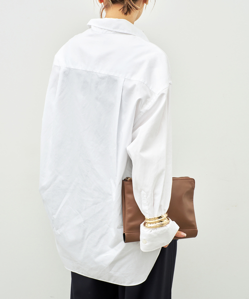 raspail（ラスパイユ）の「【Raspail/ラスパイユ】 WIDE SHIRT（シャツ/ブラウス・レディース・サックスブルー/ホワイト・FREE）」の13枚目の写真