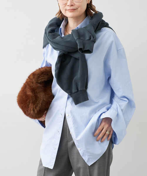 raspail（ラスパイユ）の「【Raspail/ラスパイユ】 WIDE SHIRT（シャツ/ブラウス・レディース・サックスブルー/ホワイト・FREE）」の18枚目の写真