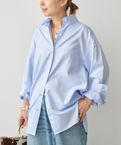 raspail（ラスパイユ）の「【Raspail/ラスパイユ】 WIDE SHIRT（シャツ/ブラウス・レディース・サックスブルー/ホワイト・FREE）」の22枚目の写真