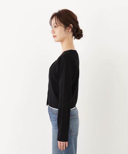 PROPORTION BODY DRESSING(プロポーションボディドレッシング)の「<a>パターンメッシュアンサンブルニット / 1216270808(アンサンブル・レディース・ボルドー/ホワイト/ブラック・FREE)」の15枚目の写真