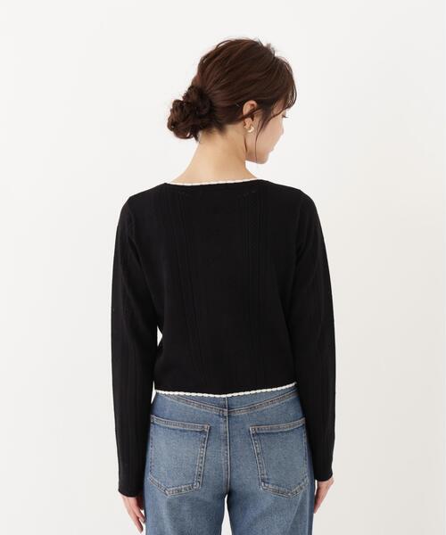 PROPORTION BODY DRESSING(プロポーションボディドレッシング)の「<a>パターンメッシュアンサンブルニット / 1216270808(アンサンブル・レディース・ボルドー/ホワイト/ブラック・FREE)」の16枚目の写真