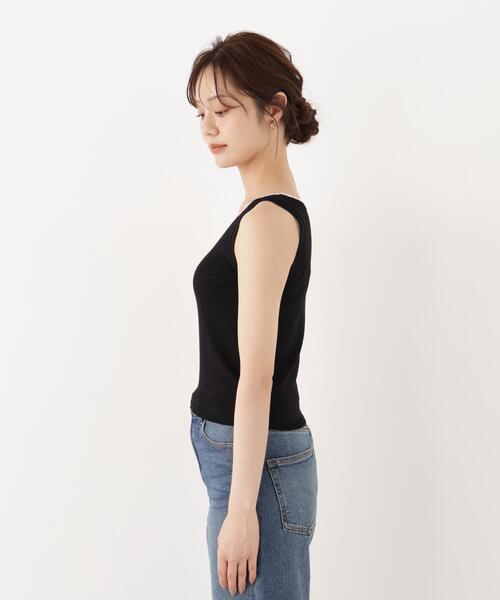 PROPORTION BODY DRESSING(プロポーションボディドレッシング)の「<a>パターンメッシュアンサンブルニット / 1216270808(アンサンブル・レディース・ボルドー/ホワイト/ブラック・FREE)」の21枚目の写真