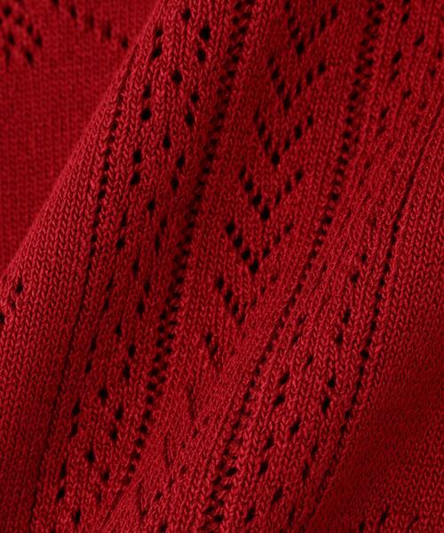 PROPORTION BODY DRESSING(プロポーションボディドレッシング)の「<a>パターンメッシュアンサンブルニット / 1216270808(アンサンブル・レディース・ボルドー/ホワイト/ブラック・FREE)」の7枚目の写真