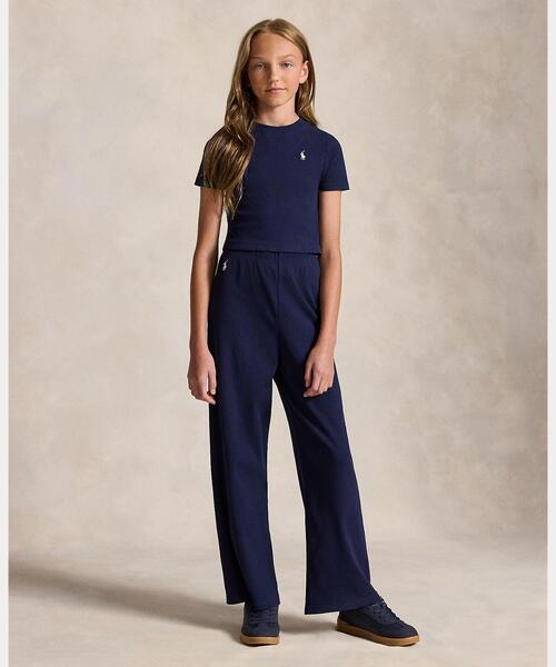 POLO RALPH LAUREN CHILDRENSWEAR(ポロ ラルフ ローレン チルドレンズウェア)の「リブ ワイドレッグ パンツ(その他パンツ・キッズ・ネイビー系1・M/S/XL)」の1枚目の写真