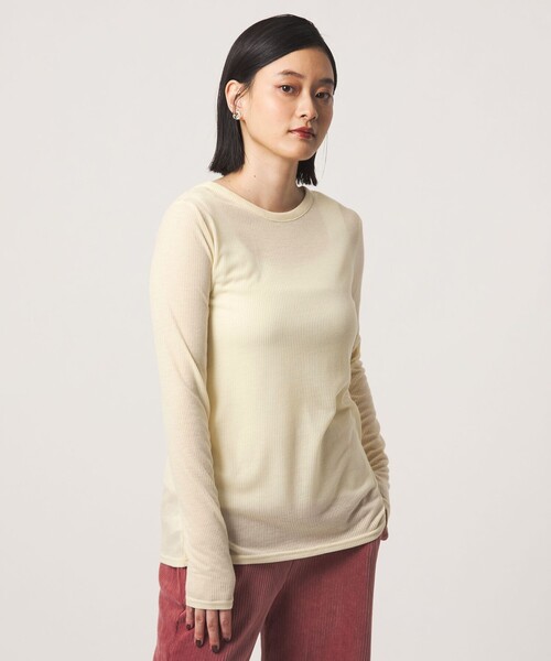 A DAY IN THE LIFE UNITED ARROWS(アデイインザライフユナイテッドアローズ)の「シアー リブカーディガン 2WAY <A DAY IN THE LIFE>(カーディガン/ボレロ・レディース・グレー系/オフホワイト/ダークグレー・FREE)」の4枚目の写真