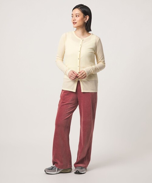A DAY IN THE LIFE UNITED ARROWS(アデイインザライフユナイテッドアローズ)の「シアー リブカーディガン 2WAY <A DAY IN THE LIFE>(カーディガン/ボレロ・レディース・グレー系/オフホワイト/ダークグレー・FREE)」の6枚目の写真