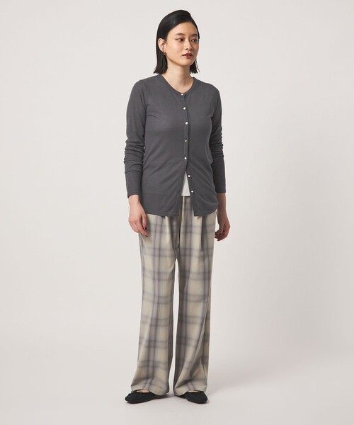 A DAY IN THE LIFE UNITED ARROWS(アデイインザライフユナイテッドアローズ)の「シアー リブカーディガン 2WAY <A DAY IN THE LIFE>(カーディガン/ボレロ・レディース・グレー系/オフホワイト/ダークグレー・FREE)」の10枚目の写真