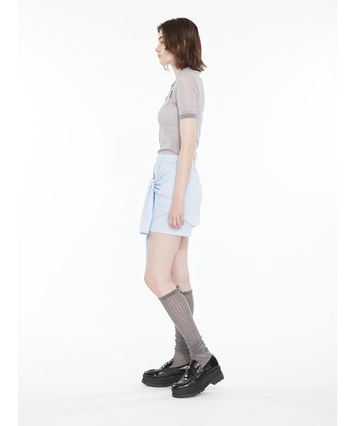 SORIN(ソリン )の「Bicolor Sheer Polo Shirt / バイカラーシアーポロシャツ(ポロシャツ・レディース・グレー/ダークグレー/ピンク/ミント・38)」の12枚目の写真