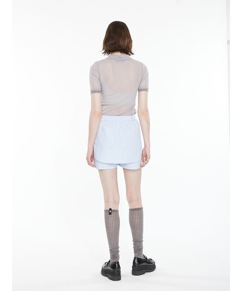 SORIN(ソリン )の「Bicolor Sheer Polo Shirt / バイカラーシアーポロシャツ(ポロシャツ・レディース・グレー/ダークグレー/ピンク/ミント・38)」の13枚目の写真