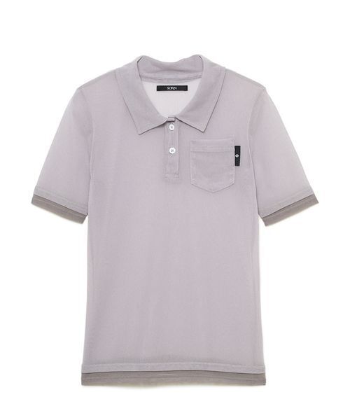 SORIN(ソリン )の「Bicolor Sheer Polo Shirt / バイカラーシアーポロシャツ(ポロシャツ・レディース・グレー/ダークグレー/ピンク/ミント・38)」の18枚目の写真