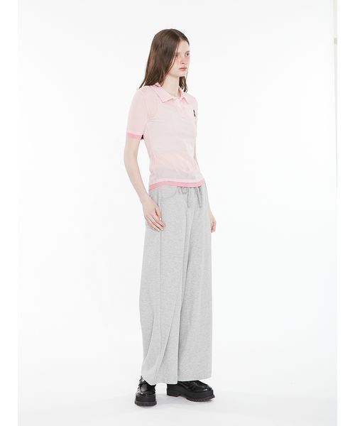 SORIN(ソリン )の「Bicolor Sheer Polo Shirt / バイカラーシアーポロシャツ(ポロシャツ・レディース・グレー/ダークグレー/ピンク/ミント・38)」の20枚目の写真