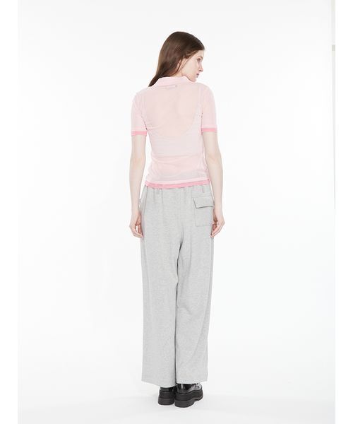 SORIN(ソリン )の「Bicolor Sheer Polo Shirt / バイカラーシアーポロシャツ(ポロシャツ・レディース・グレー/ダークグレー/ピンク/ミント・38)」の21枚目の写真