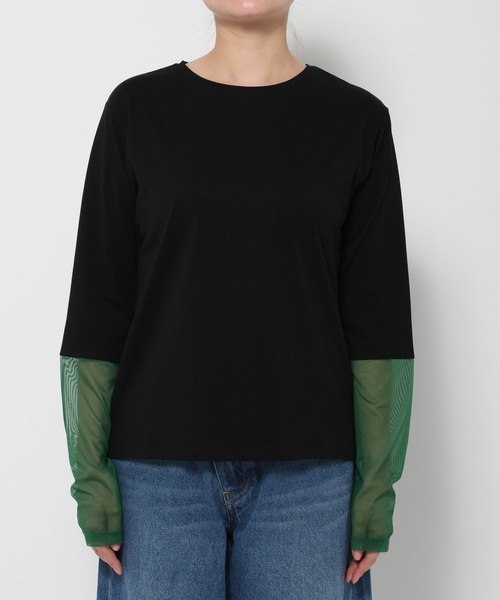 LAKOLE(ラコレ)の「アソートソデキリカエ長袖Tシャツ / 1064368(Tシャツ/カットソー・レディース・その他1/ブラック/オフホワイト/ブラウン/その他2・FREE)」の6枚目の写真