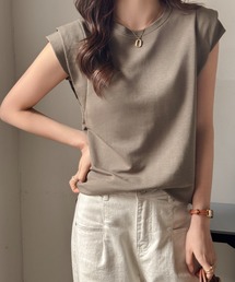 シンプル ティアードスリーブ Tシャツ