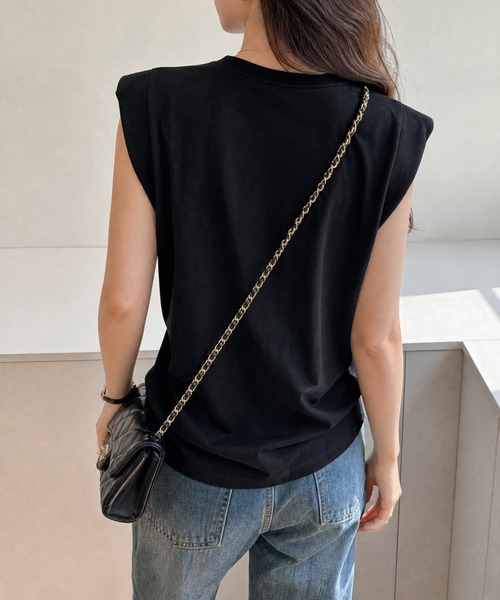 JOCOSA(ジョコサ)の「シンプル ティアードスリーブ Tシャツ(Tシャツ/カットソー・レディース・ダークグレー/カーキ/ブラック/ホワイト・S/M/L)」の11枚目の写真