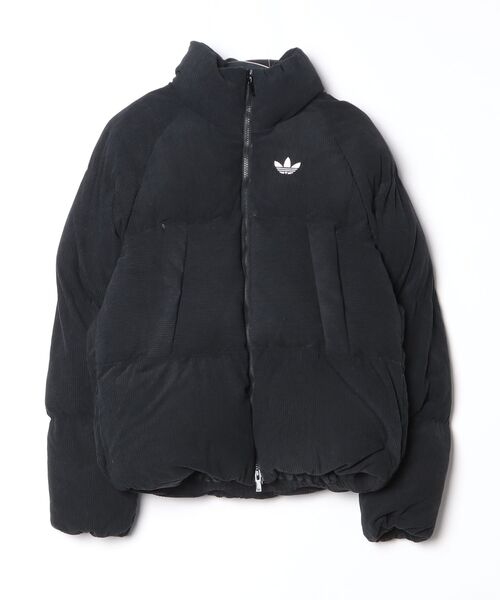 adidas(アディダス)の「adidas/アディダス コーデュロイパッファージャケット(ダウンジャケット/コート・メンズ・ブラック・XXX-LARGE/XXXX-LARGE/X-SMALL/SMALL/MEDIUM/LARGE/X-LARGE/XX-LARGE)」の1枚目の写真