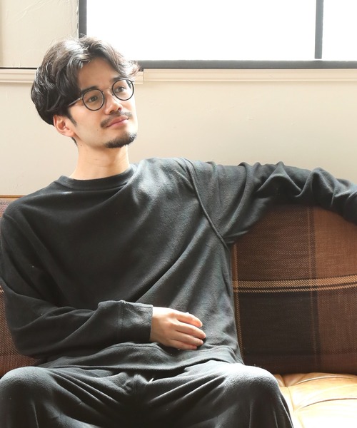 ARCADE(アーケード)の「HIGHQUALITY FLEECE 暖か軽量 ハイクォリティ フリース トップス トレーナー(スウェット・メンズ・ブラック系2/ブルー系その他/ネイビー/ベージュ/ブラック系1/ベージュ×ブラック/チャコール/ブラック・L/M/LL)」の1枚目の写真