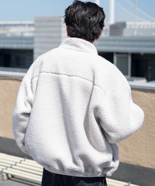 WEGO(ウィゴー)の「WEGO/【26年秋冬新作】リバーシブルボアブルゾン(ブルゾン・メンズ・ベージュ/グレー/オフホワイト・MEDIUM/LARGE)」の13枚目の写真